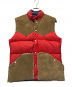 GERRYジェリー）の古着「ダウンベスト」｜レッド×ベージュ