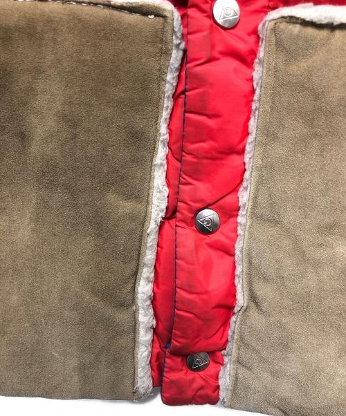 GERRY（ジェリー）GERRY (ジェリー) ダウンベスト レッド×ベージュ サイズ:不明の古着・服飾アイテム