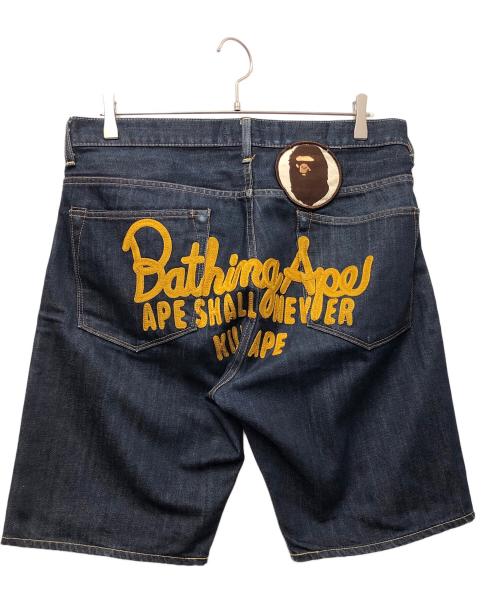 A BATHING APE（ア ベイシング エイプ）A BATHING APE (ア ベイシング エイプ) デニムハーフパンツ インディゴ サイズ:Mの古着・服飾アイテム