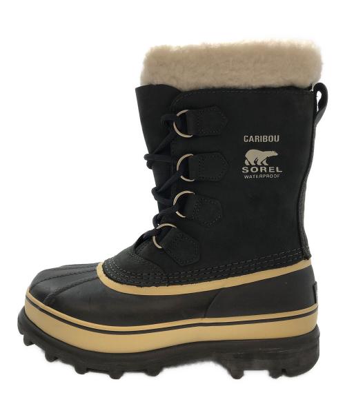 SOREL（ソレル）SOREL (ソレル) レースアップスノーブーツ ブラック×ベージュ サイズ:UK6.5の古着・服飾アイテム