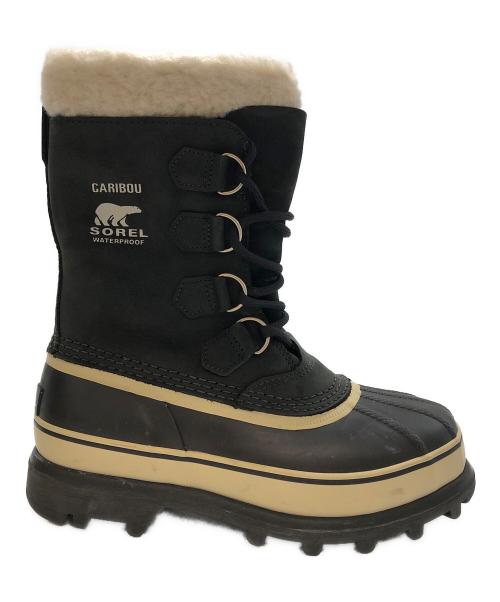 SOREL（ソレル）SOREL (ソレル) レースアップスノーブーツ ブラック×ベージュ サイズ:UK6.5の古着・服飾アイテム