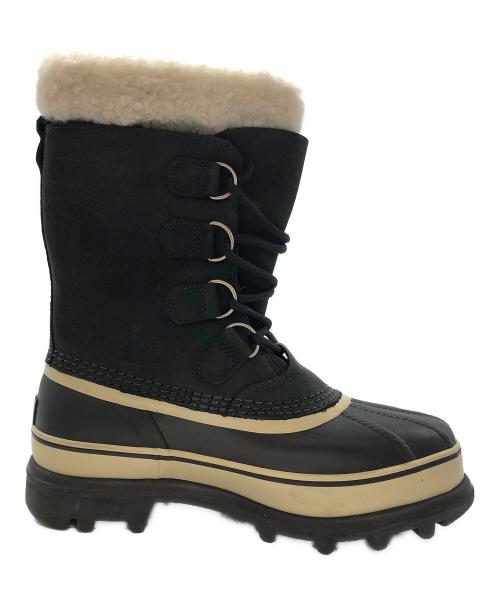 SOREL（ソレル）SOREL (ソレル) レースアップスノーブーツ ブラック×ベージュ サイズ:UK6.5の古着・服飾アイテム