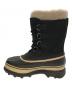 中古・古着 SOREL (ソレル) レースアップスノーブーツ ブラック×ベージュ サイズ:UK6.5：7000円