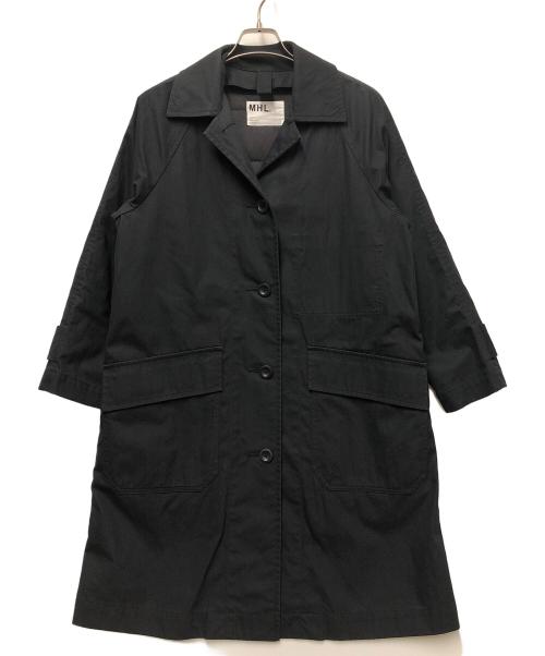 MHL（エムエイチエル）MHL (エムエイチエル) コットンナイロンツイルステンカラーコート ブラック サイズ:1の古着・服飾アイテム