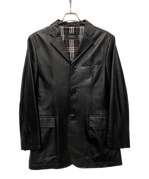 BURBERRY BLACK LABEL（バーバリーブラックレーベル）BURBERRY BLACK LABEL (バーバリーブラックレーベル) レザージャケット ブラック サイズ:Mの古着・服飾アイテム
