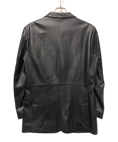 BURBERRY BLACK LABEL（バーバリーブラックレーベル）BURBERRY BLACK LABEL (バーバリーブラックレーベル) レザージャケット ブラック サイズ:Mの古着・服飾アイテム