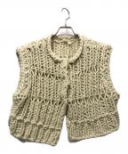 TODAYFULトゥデイフル）の古着「チャンキーハンドニットベスト」｜ベージュ