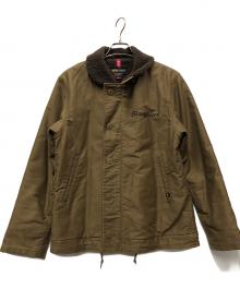 ALPHA×SNAP-ON（アルファ×スナップオン）の古着「デッキジャケット」｜ブラウン