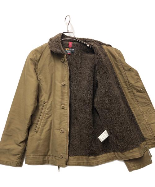 ALPHA（アルファ）ALPHA (アルファ) SNAP-ON (スナップオン) デッキジャケット ブラウン サイズ:Lの古着・服飾アイテム