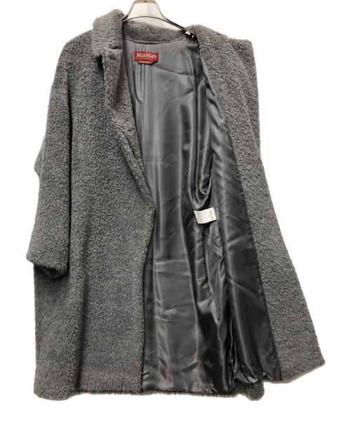 Max Mara Studio（マックスマーラ ストゥディオ）MAX MARA STUDIO (マックスマーラ ストゥディオ) アンゴラ混ロングコート グレー サイズ:44の古着・服飾アイテム