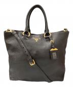PRADAプラダ）の古着「VITELLO PHENIX TOTE ヴィッテロフェニックストート」｜ブラック
