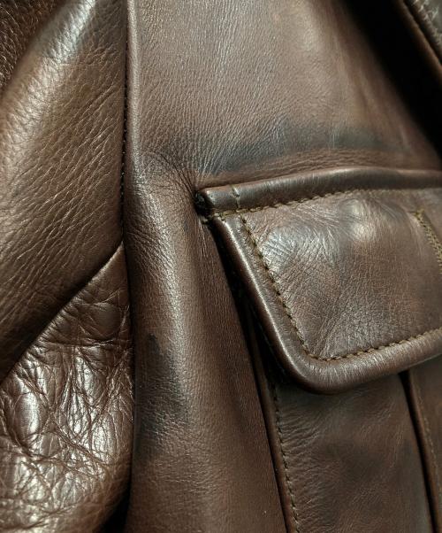 BANANA REPUBLIC（バナナリパブリック）BANANA REPUBLIC (バナナリパブリック) レザージャケット ブラウン サイズ:Mの古着・服飾アイテム