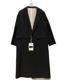EKCOOKIES（イーケークッキーズ）の古着「シンプル ノーブルロングチェスターコート」｜ブラック