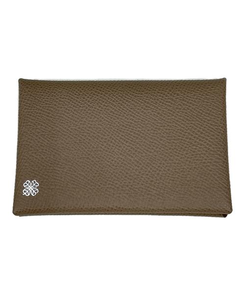 HERMES（エルメス）HERMES (エルメス) カードケース カルヴィヴェルソ 馬蹄マーク入り ベージュの古着・服飾アイテム