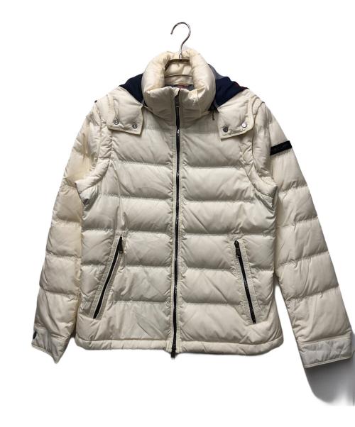 BLACK LABEL CRESTBRIDGE（ブラックレーベル クレストブリッジ）BLACK LABEL CRESTBRIDGE (ブラックレーベル クレストブリッジ) 4WAYダウンジャケット アイボリー サイズ:Lの古着・服飾アイテム