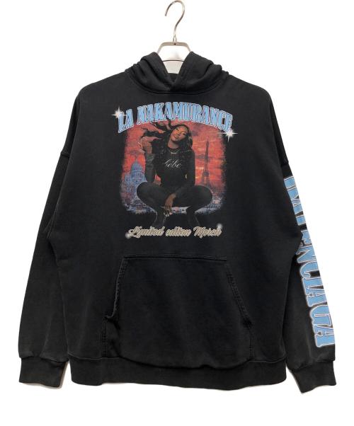 BALENCIAGA（バレンシアガ）BALENCIAGA (バレンシアガ) AYA NAKAMURA (アヤ ナカムラ) プルオーバーパーカー ブラック サイズ:1の古着・服飾アイテム