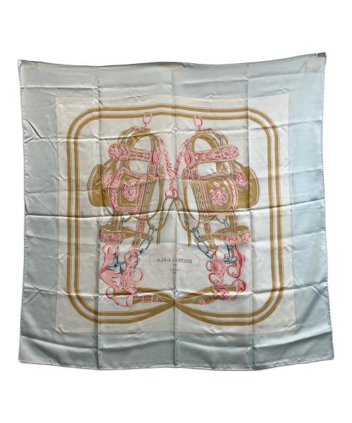 HERMES（エルメス）HERMES (エルメス) シルクスカーフ スカイブルーの古着・服飾アイテム