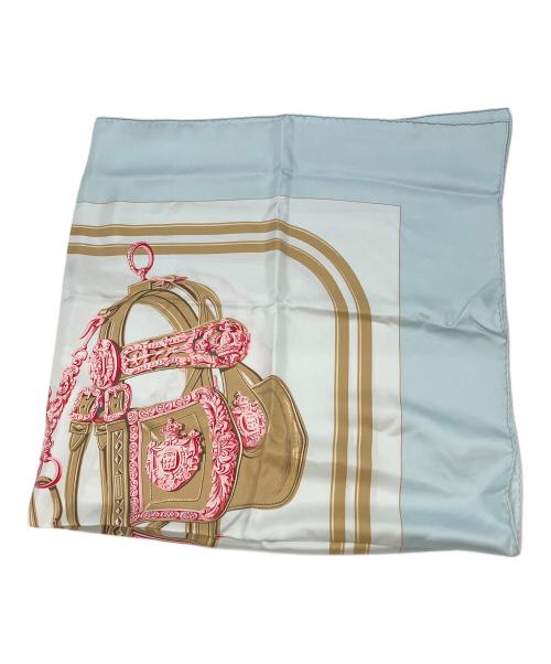 HERMES（エルメス）HERMES (エルメス) シルクスカーフ スカイブルーの古着・服飾アイテム