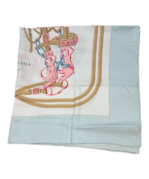 HERMES（エルメス）HERMES (エルメス) シルクスカーフ スカイブルーの古着・服飾アイテム