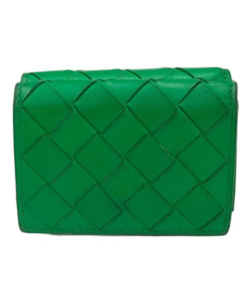BOTTEGA VENETA（ボッテガベネタ）BOTTEGA VENETA (ボッテガベネタ) BOTTEGA VENETA(ボットガべネタ)タイニー3つ折り財布 グリーンの古着・服飾アイテム