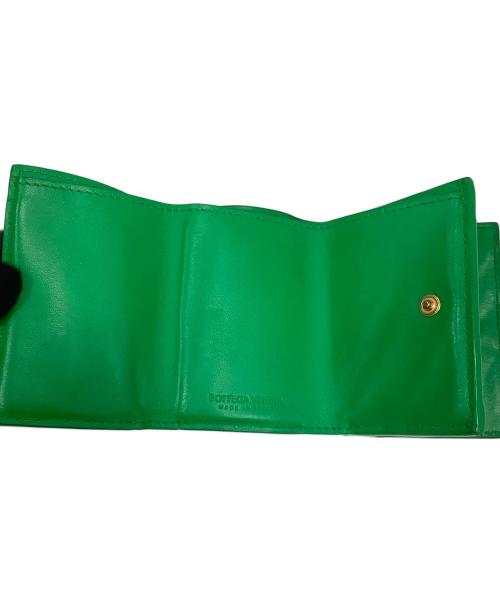 BOTTEGA VENETA（ボッテガベネタ）BOTTEGA VENETA (ボッテガベネタ) BOTTEGA VENETA(ボットガべネタ)タイニー3つ折り財布 グリーンの古着・服飾アイテム