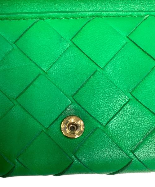 BOTTEGA VENETA（ボッテガベネタ）BOTTEGA VENETA (ボッテガベネタ) BOTTEGA VENETA(ボットガべネタ)タイニー3つ折り財布 グリーンの古着・服飾アイテム