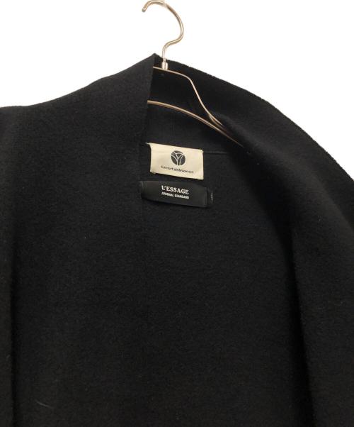 journal standard L'essage（ジャーナルスタンダード レサージュ）journal standard L'essage (ジャーナルスタンダード レサージュ) フリンジロングコート ブラック サイズ:FREEの古着・服飾アイテム