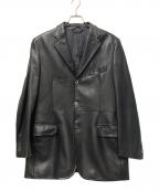 BURBERRY LONDONバーバリーロンドン）の古着「レザージャケット」｜ブラック