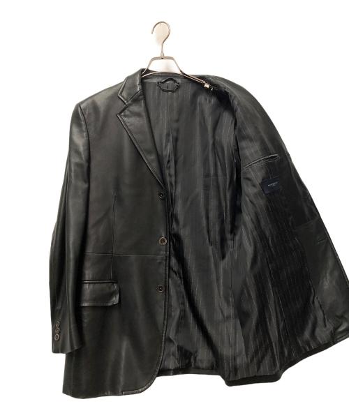 BURBERRY LONDON（バーバリーロンドン）BURBERRY LONDON (バーバリーロンドン) レザージャケット ブラック サイズ:Lの古着・服飾アイテム