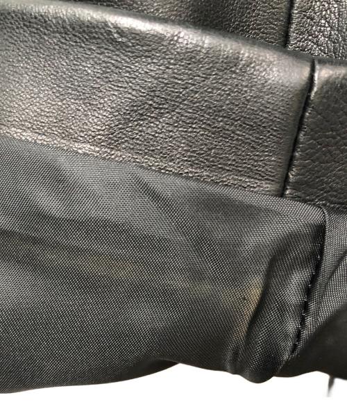 BURBERRY LONDON（バーバリーロンドン）BURBERRY LONDON (バーバリーロンドン) レザージャケット ブラック サイズ:Lの古着・服飾アイテム
