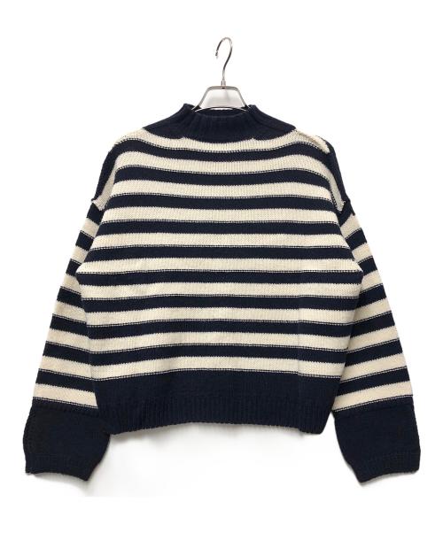 IENA（イエナ）IENA (イエナ) 厚手ニット ベージュ×ネイビー サイズ:FREEの古着・服飾アイテム