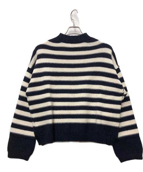 IENA（イエナ）IENA (イエナ) 厚手ニット ベージュ×ネイビー サイズ:FREEの古着・服飾アイテム