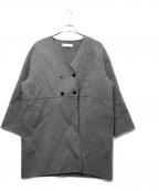 SNORDRELスノードレル）の古着「WOOL NO-COLLAR COAT」｜グレー