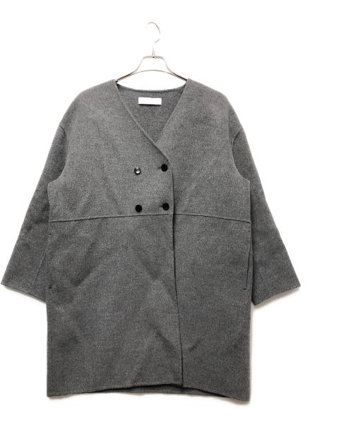 SNORDREL（スノードレル）SNORDREL (スノードレル) WOOL NO-COLLAR COAT グレー サイズ:Mの古着・服飾アイテム