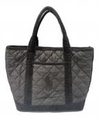 RALPH LAURENラルフローレン）の古着「キルティングロゴハンドバッグ」｜ブラック