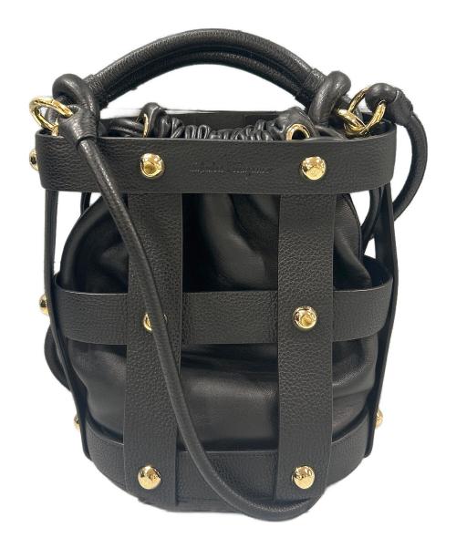 Salvatore Ferragamo（サルヴァトーレ フェラガモ）Salvatore Ferragamo (サルヴァトーレ フェラガモ) ケージバッグ ブラックの古着・服飾アイテム