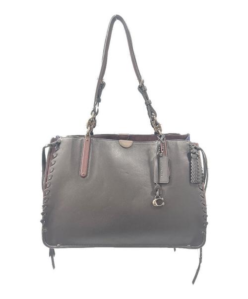 COACH（コーチ）COACH (コーチ) DREAMER TOTE 36 BAG (ドリーマートート36 バッグ) ブラック×ネイビー×ブラウンの古着・服飾アイテム
