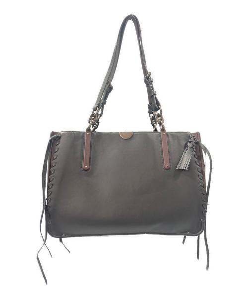 COACH（コーチ）COACH (コーチ) DREAMER TOTE 36 BAG (ドリーマートート36 バッグ) ブラック×ネイビー×ブラウンの古着・服飾アイテム