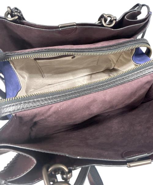 COACH（コーチ）COACH (コーチ) DREAMER TOTE 36 BAG (ドリーマートート36 バッグ) ブラック×ネイビー×ブラウンの古着・服飾アイテム