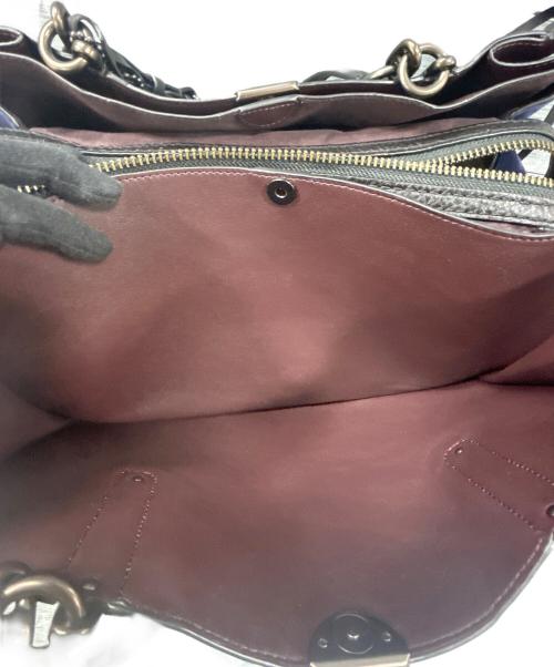 COACH（コーチ）COACH (コーチ) DREAMER TOTE 36 BAG (ドリーマートート36 バッグ) ブラック×ネイビー×ブラウンの古着・服飾アイテム