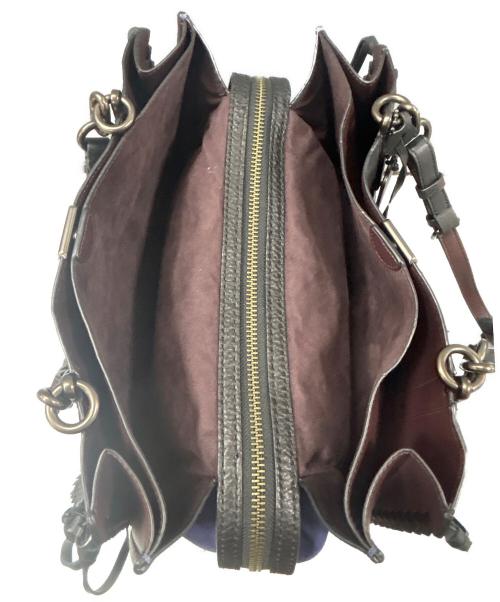 COACH（コーチ）COACH (コーチ) DREAMER TOTE 36 BAG (ドリーマートート36 バッグ) ブラック×ネイビー×ブラウンの古着・服飾アイテム