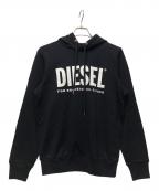 DIESELディーゼル）の古着「パーカー」｜ブラック×ホワイト