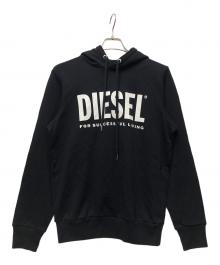 DIESEL（ディーゼル）の古着「パーカー」｜ブラック×ホワイト