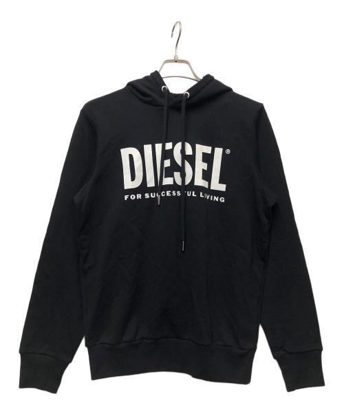 DIESEL（ディーゼル）DIESEL (ディーゼル) パーカー ブラック×ホワイト サイズ:XSの古着・服飾アイテム