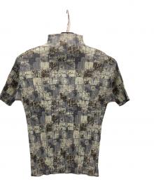 PLEATS PLEASE（プリーツプリーズ）の古着「半袖ブラウス」｜グレー