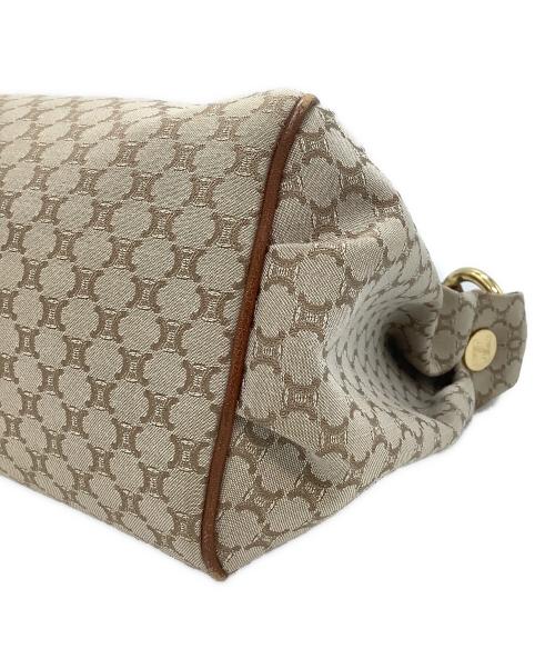 CELINE（セリーヌ）CELINE (セリーヌ) マカダムワンショルダーバッグ ベージュ×ブラウンの古着・服飾アイテム