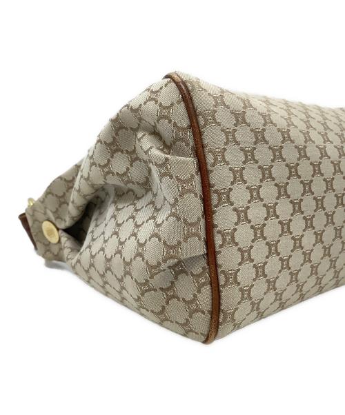 CELINE（セリーヌ）CELINE (セリーヌ) マカダムワンショルダーバッグ ベージュ×ブラウンの古着・服飾アイテム