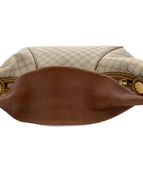 CELINE（セリーヌ）CELINE (セリーヌ) マカダムワンショルダーバッグ ベージュ×ブラウンの古着・服飾アイテム