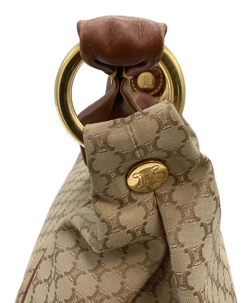 CELINE（セリーヌ）CELINE (セリーヌ) マカダムワンショルダーバッグ ベージュ×ブラウンの古着・服飾アイテム