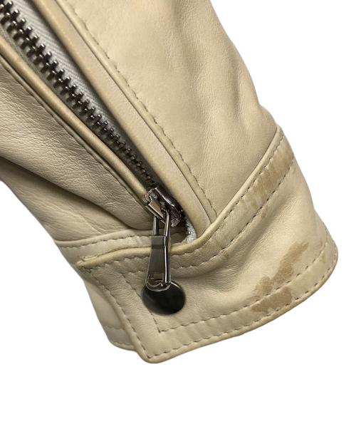 EMMETI（エンメティ）EMMETI (エンメティ) レザージャケット ベージュ サイズ:46の古着・服飾アイテム